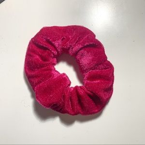 Hot Pink Velvet Scrunchie
